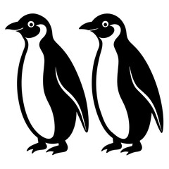 2 Penguin vector silhouette 