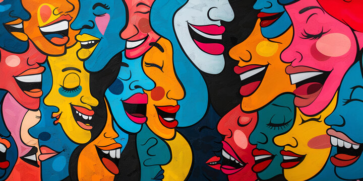 Diverse group laughs, joy ripples connect, celebrate World Laughter Day