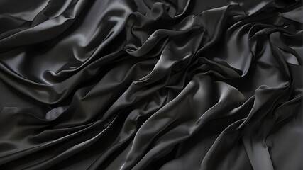black background of silk satin