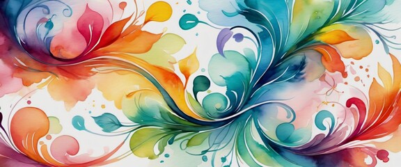Fluid Beauty Swirling Watercolor Patterns