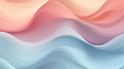 Seamless flowing wave textures in pastel tones, ideal for soft backgrounds or gentle design projects,