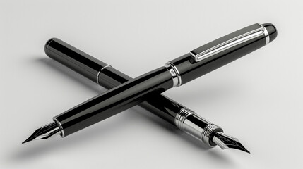 single pen positioned on a plain background, with its cap removed and ink ready to flow, highlighting the simplicity 