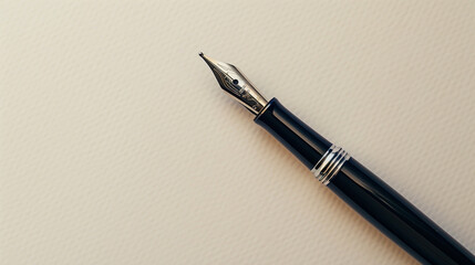 pen positioned on a plain background, with its cap removed and ink ready to flow, highlighting the simplicity and elegance of this essential 
