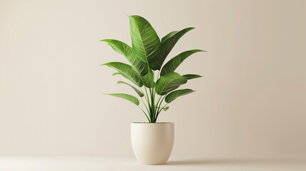 potted plant isolated against a neutral backdrop, showcasing its lush green leaves and vibrant colors, bringing a touch of nature and freshness to any space. - Powered by Adobe