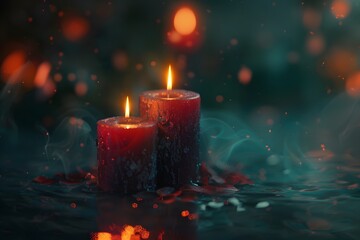 Touching Illustration of Candle Lighting Representing Unity and Connection