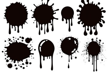 Abstract Ink and Paint Splatter Pattern Background