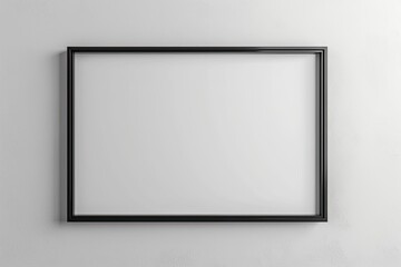 Empty Frame on Blank Wall with Reflection and Distortions