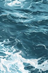Obraz premium Tranquil Ocean Waves Fluid Movement Serene Blue Undersea Aquatic Texture Background
