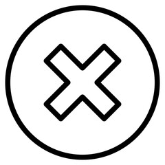 Obraz premium cross, delete icon