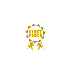 First place icon isolated on white background