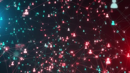 Network Social Media Connections Mapping Online Digital connections