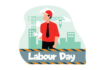 Labour Day Flat Design Illustration