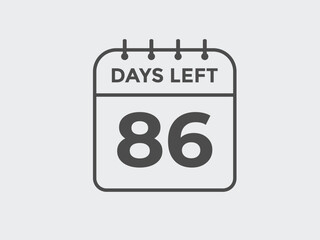 87 days to go countdown template. 87 day Countdown left days banner design. 87  Days left countdown timer
