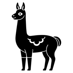 Llama silhouette vector icon illustration art