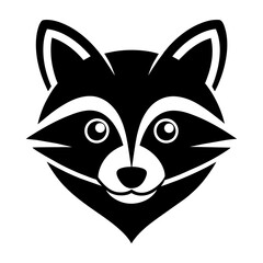 Racoon silhouette vector icon illustration