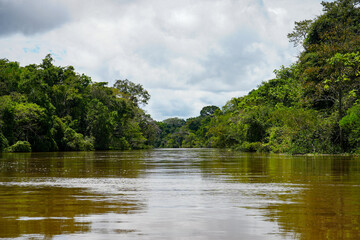 Amazon River Tributary, Empty with no People - Peru Stock Photo 