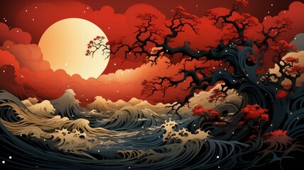 abstract red background