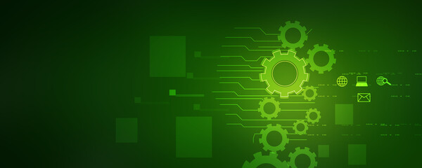 2d illustration abstract gear Network