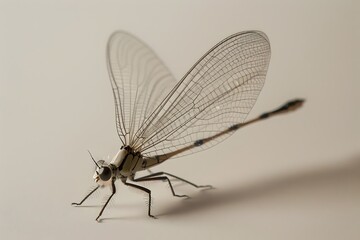 Fototapeta na wymiar Ethereal Beauty of a Fairyfly Captured in Delicate Detail