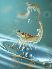 Captivating Seed Shrimp Floating in a Droplet:A Microscopic Glimpse into the Aquatic Realm