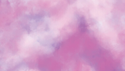 Background with clouds. Abstract watercolor textured. Colorful blue pink background. Background with smoke