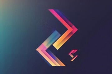 Logo that uses gradients and geometric shapes to achieve a stylish and memorable design