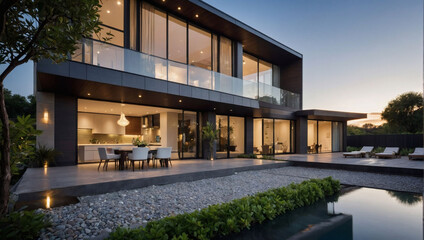 Sleek Village Residence, Modern Architecture in a Quaint Locale.