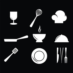 kitchen set tool vector template Vector illustration
