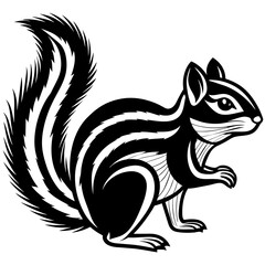 
Squirrel silhouette. Squirrel Logo design concept is isolated on  white background. Squirrel logotype Vector Illustration