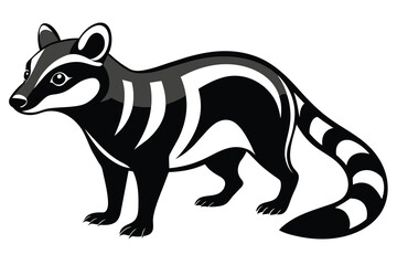 Solid color African Civet vector design