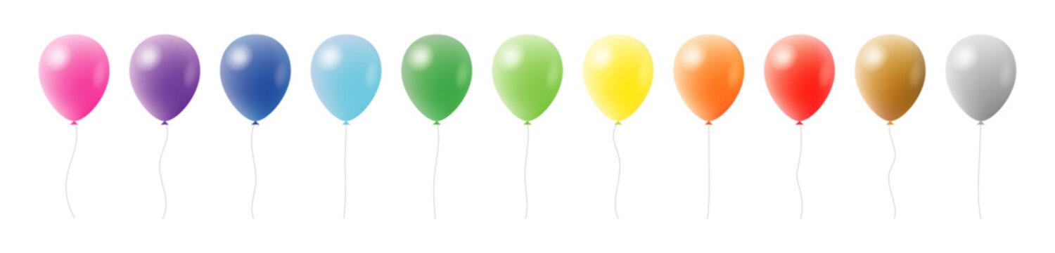 風船のカラフルベクターセット