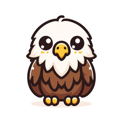Obraz premium cute icon character hawk