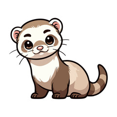 cute icon character ferret