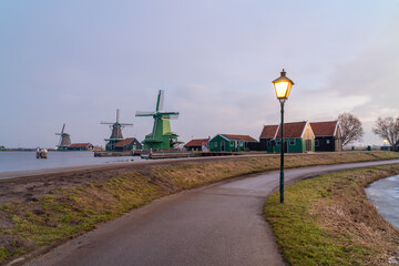 Windmill of Zaanse Schans near Amsterdam