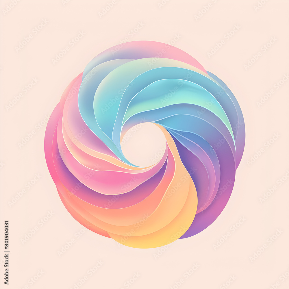 Poster Beautiful pastel logo Ai generative 