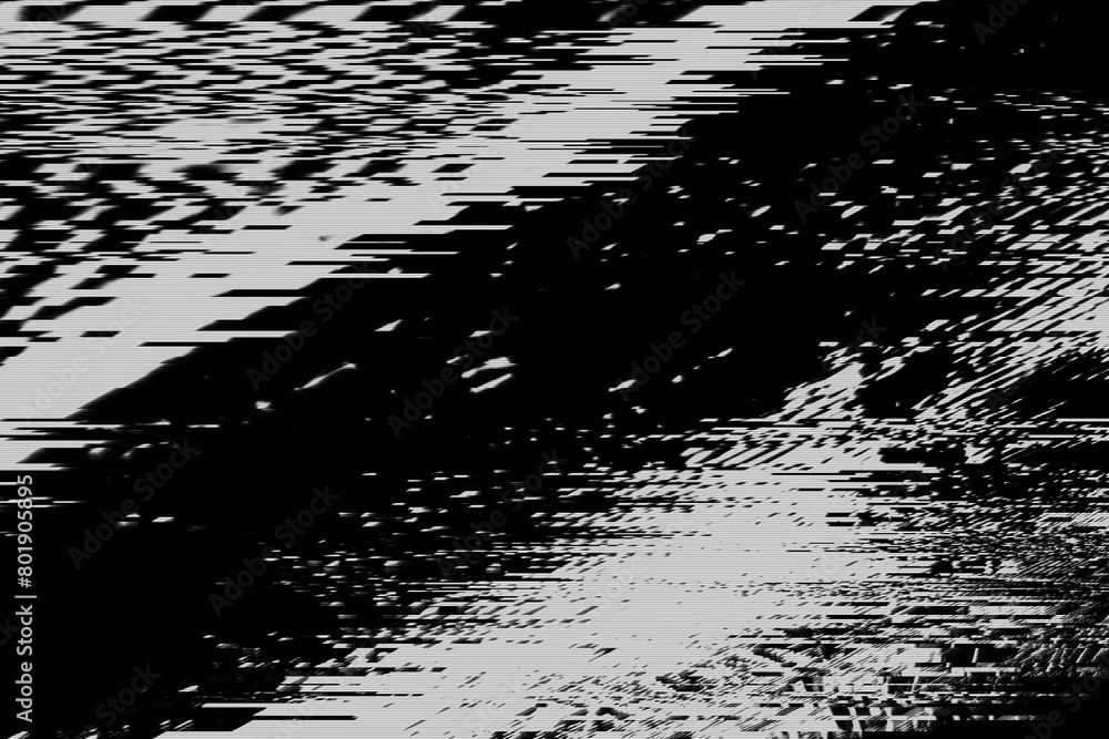 Poster grunge motion glitch digital background. 3d displacement map texture. distressed damaged vhs noise g