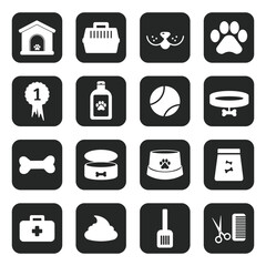 Set vector icons for dogs. Dog icons 
