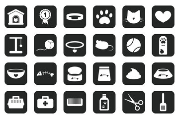 Set vector icons for cats. Cat icons