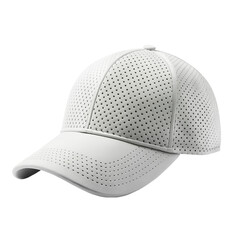 Classic perforated golf cap isolated on transparent background.
