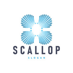 Seashell Logo, Inspirational Scallop Design With Pearl, Ocean Animals, Vector Jewelry Luxury Shell Beauty And Cosmetic
