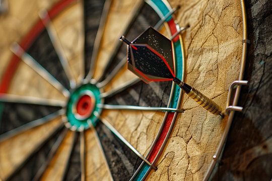 The dart missed the target.