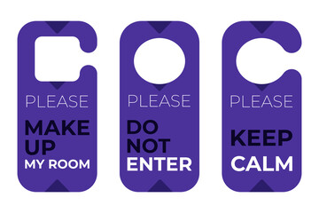 Door hanger vector set 