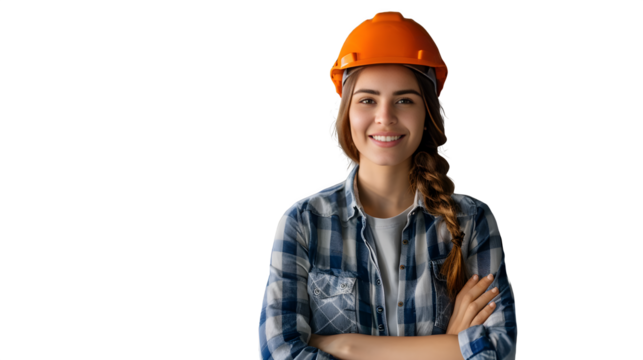 portrait of woman engineer smiling