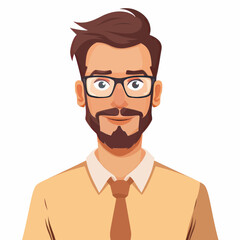 A man with glasses and a beard is smiling for the camera