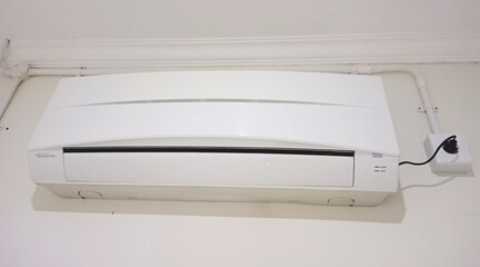 air conditioner in wall. room equipment for make cold temperature