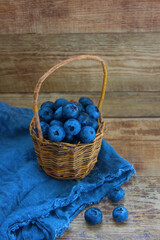 blueberries in a basket