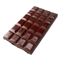 Fototapeta premium Photo of chocolate bar isolated on transparent background