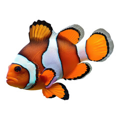 Photo of clownfish isolated on transparent background
