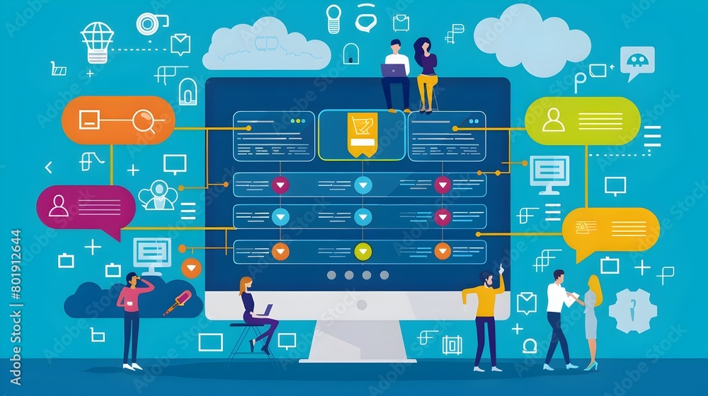 Poster Vibrant Web Hosting Setup: A of Digital Interaction and Modern Technology