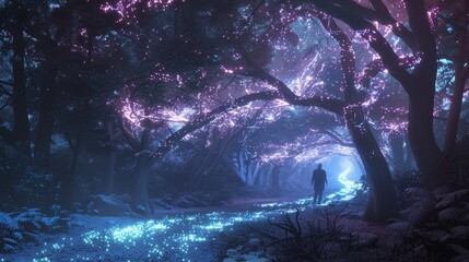 In a future where natural forests have all but disappeared, a digital forest stands as a poignant echo of the past